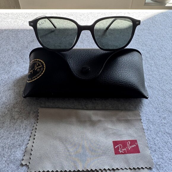 Ray-Ban Leonard Sunglasses RB2193 Polarized Polished Black - Picture 10 of 10